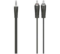 Hama 00205110 Jack De Audio RCA Negro 1.5M Para Configuraciones De Audio Y Video