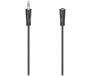 Hama 00205121 Audio Cable Extensión 5m Negro 1x GB Enchufe 1x Toma Jack 3.5mm