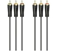 Hama 00205150 Cable AV RCA Negro 3x Conector RCA A 3x Conector RCA 1.5 M