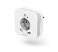 Hama 00223498 adaptador de enchufe eléctrico tipo f blanco