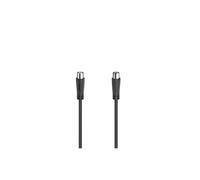 Hama - 00305066 - Cable de antena de la línea clásica, con conector coaxial - acoplador coaxial, dorado, 1,5 m, 100 dB ()