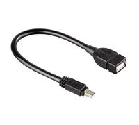 Hama 039626 - Adaptador de USB a Mini USB de Tipo B, 10 cm