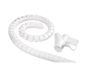 Hama 083151 Easy Cover 1,5 m de Cable en Espiral Cubierta Blanca
