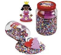 Hama 10.202 Beads and Pegboards in Tub, Red, 10.2020