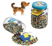 Hama 10.2021 Beads and Pegboards in Tub, Blue