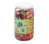 Hama 10.8542 1,400 Maxi Beads in Tub Neon Mix, S (Importación USA)
