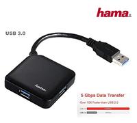 Hub USB 3.0, 4 Puertos, Alimentado Por Bus, Negro