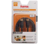 Hama 122104 cable HDMI 1,5 m HDMI tipo A (Estándar) Negro - Cables HDMI (1,5 m, HDMI tipo A (Estándar), HDMI tipo A (Estándar), Negro)