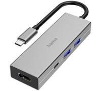 Hama 200107 Hub USB-C 4 Puertos Gris USB 3.2 Gen 2 Divisor Multiport