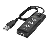 Hama 200118 Hub USB 2.0 De 4 Puertos Negro