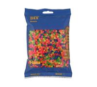 Hama 201-51 - Paquete de 3000 Cuentas de Colores Fluorescentes
