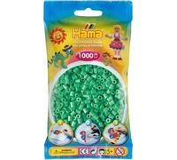 Hama 207 - Cuentas tubulares - 1000 unidades, plástico, verde, talla única