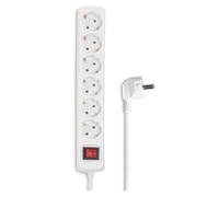 Hama 30384 - Regleta de 6 Tomas con Interruptor, 230 V, 1,4 m, Blanco