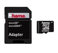 Hama 32GB microSDHC - Tarjeta Micro SDHC de 32 GB con Adaptador, Negro