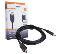 Hama Cable HDMI Conexión Óptico Activo - 8K, 4K, 3D, Full-HD - 3 m para TV, PC y Consola