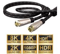 Hama 3M Cable Satélite 120dB 8K 4K HD TV Cable de Antena Conector F Coaxial