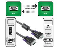 Hama 3M VGA Monitor - Polos 15-pol para TFT Notebook TV PC Proyector