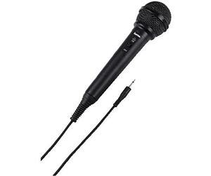 Hama 46020 - Micrófono dinámico (Conector Mini Jack a Jack), Color Negro