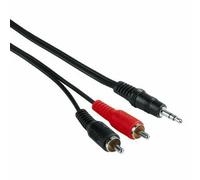 Hama 5M Cable Cinch Cable De Audio Cable De Conexión Con Conectores RCA De 3,5Mm