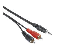 Hama 5M Cable Cinch Cable De Audio Cable De Conexión Con Conectores RCA De 3,5Mm