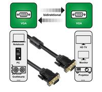 Hama 5m VGA Monitor - Polos 15-pol para TFT Notebook TV PC Proyectores