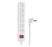 hama 6-fach Steckdosenleiste mit Schalter 1,4 m we NUEVO