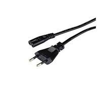 Hama 75044265 - Cable de alimentación Bipolar, Conector C8, 1,5 m, Color Negro
