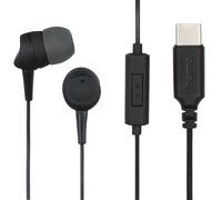 Hama A| Auriculares con Cable y conexión UsbC (Auriculares con micrófono Integrado, Control de Volumen) Negro