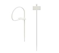 Hama - Abrazadera de Cable con Etiqueta (25 Piezas, Collar de sujeción con Cuadro de Texto, 98 mm), Color Beige