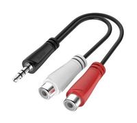 Hama Adaptador de audio estéreo (negro)