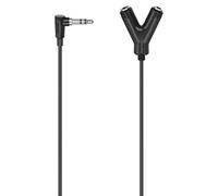 Hama – Adaptador de audio jack 3,5 mm macho a 2 jack estéreo hembra, estéreo