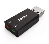 Hama Adaptador De Audio USB Tarjeta De Sonido Externa Estéreo DAC 3,5mm