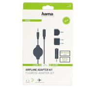 Hama Adaptador De Avión Set 3,5mm 6,3mm Conector De Audio Enchufe Auriculares