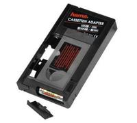 Hama VHS-C/VHS Adaptador de cassette 00044704, VHS-C/VHS Convertidor Vídeo, Cassette adaptador motorizado, Color Negro, 6 mm