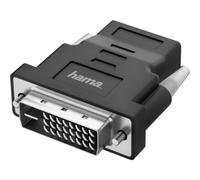 Hama | Adaptador de HDMI a DVI (Adaptador de Video DVI a HDMI para Conectar el PC a un Monitor y/o Proyector, Calidad 4K, Transmisión) Color Negro