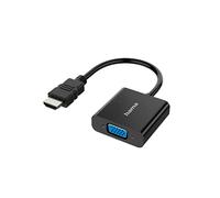 Hama Adaptador de HDMI a VGA – Universal de vídeo Full HD, cable resistente, color negro