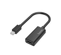 Hama | Adaptador de Mini Displayport a HDMI (Adaptador de Video de Mini Displayport Macho a HDMI Hembra, para Mac, Ultra HD 4k) Color Negro