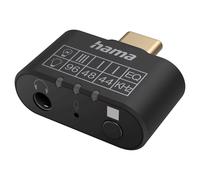 Hama Adaptador de Sonido USB C A 3,5mm Aux Jack +Micrófono +Equalizer Smartphone