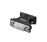 Hama Adaptador Macho DVI a VGA – Full HD 1080p para PC a monitor/proyector – Negro