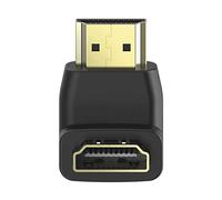 Hama | Adaptador HDMI Macho a Hembra 270° | Facilita la conexión en espacios reducidos, evita tensiones en el cable, conectores chapados en oro, Negro