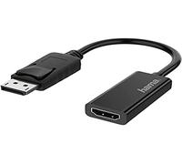 Hama | Adaptador HDMI (para Conectar el PC a un Monitor con Enchufe DisplayPort y Toma HDMI, Resolución 4K, Calidad Cinematográfica) Color Negro