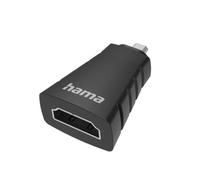 HAMA | Adaptador para Cable HDMI a Micro HDMI, (Conector Universal Micro HDMI a HDMI, Ultra-HD 4K, para PC) Color Negro