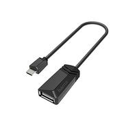 Hama Adaptador OTG USB Micro Plug - USB A 2.0 enchufes (480 Mbps, Conector Estrecho, Cables de Cobre) Negro