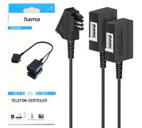 Hama Adaptador TAE Enchufe 2x TAE-F Conector Divisor Y-Cable Adaptador-Cable