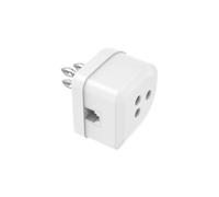 Hama Adaptador Telefónico Enchufe Tripolar / Toma Tripolar Y Toma Jack 6P4C