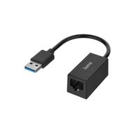 Hama Adaptador de red USB 3.0 a RJ45 – Gigabit Ethernet hasta 1 Gbps – Negro