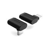 Hama | Adaptador USB C a USB C de 10 Gbps (2 Unidades, ángulo Recto de 90 Grados Macho a 3,2 Hembra) Color Negro