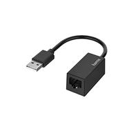 Hama Adaptador USB Ethernet: USB 2.0 Fast Ethernet 10/100Mbps LAN Adaptador para Windows y Mac, Compatible con PC, portátil, Tableta