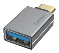 Hama Adaptador USB OTG, conector USB-C - toma USB, USB 3.2 Gen1, 5 Gbit/s, aluminio