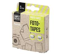 Hama | Adhesivo, para pegar fotos, postales, billetes (cinta de doble cara, para todo tipo de papel, 500 unidades por paquete, 12 x 13 mm) Color gris.